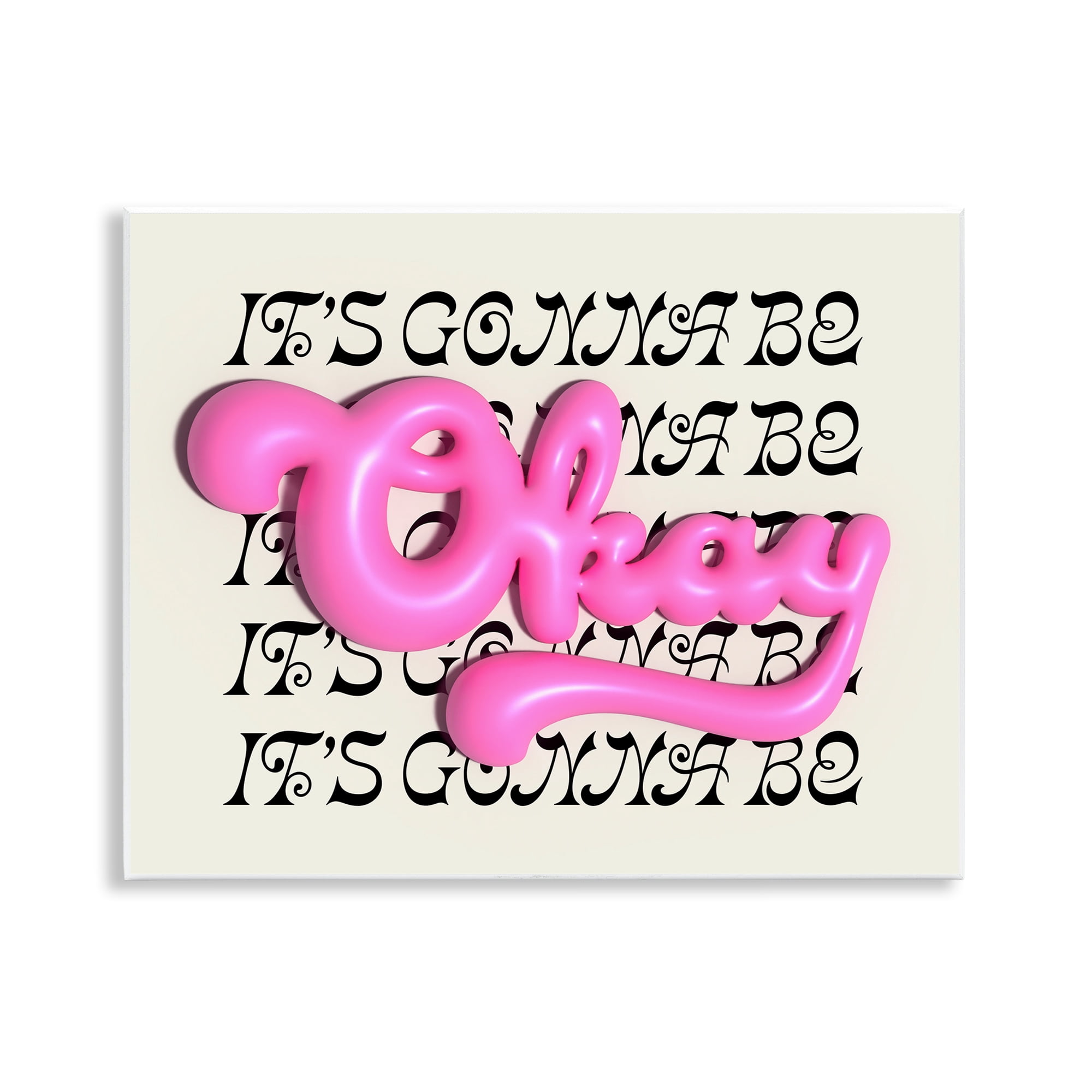 Stupell Industries Gonna Be Okay Typography Text & Numbers Painting Unframed Art Print Wall Art, 14 x 11