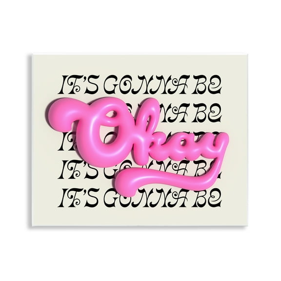 Stupell Industries Gonna Be Okay Typography Text & Numbers Painting Unframed Art Print Wall Art, 14 x 11