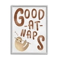 thumbnail image 1 of Stupell Industries Good At Naps Phrase Jungle Sloth Sleeping Gray Framed by Ziwei Li, 1 of 5