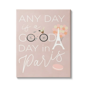 Stupell Industries Good Day in Paris Macaron Eifel Tower Balloons, 24 x 30, Design by Anna Quach