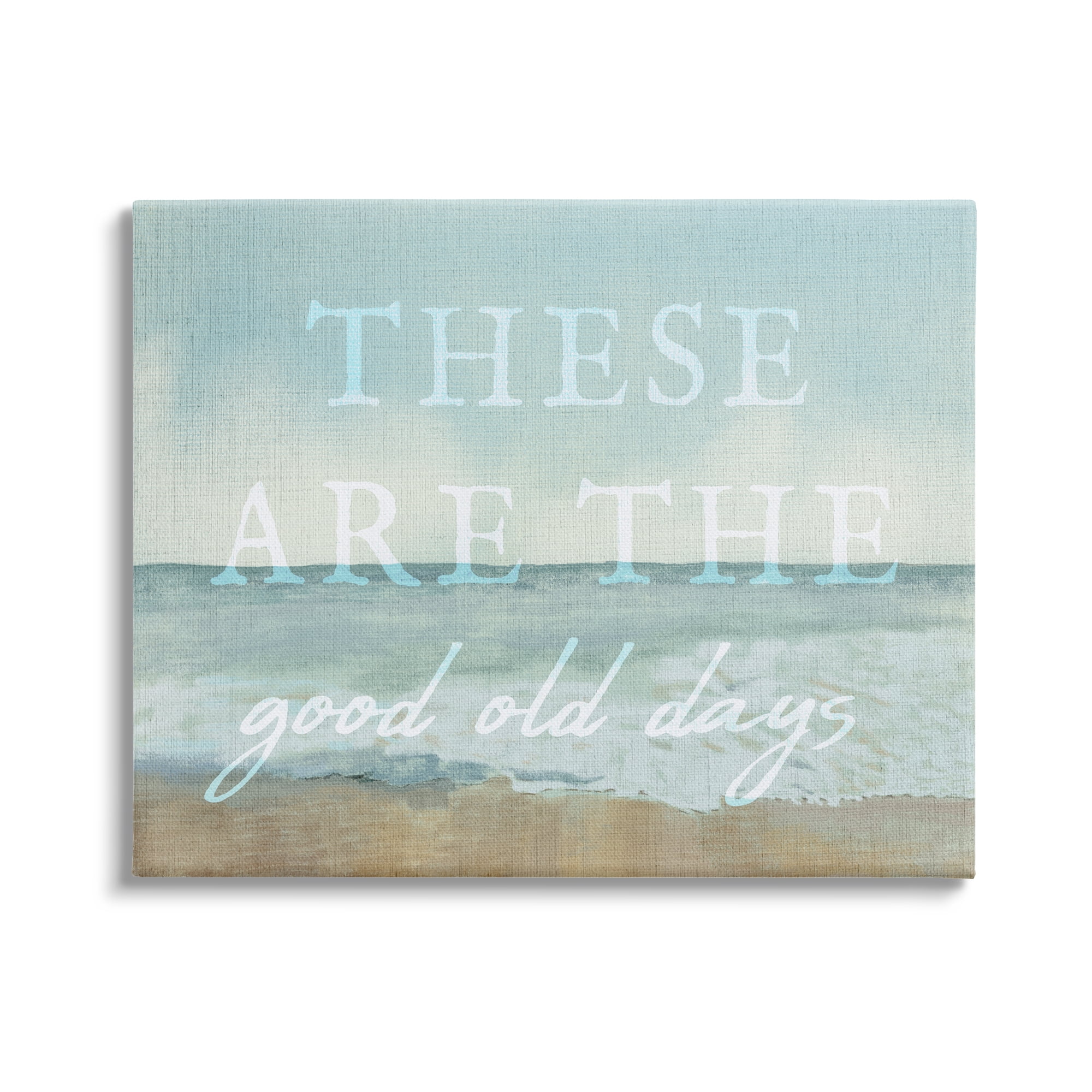 Stupell Industries Good Days Coastal Phrase Abstract Painting Gallery Wrapped Canvas Art Print Wall Art, 48 x 36