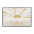 Stupell Industries Good Days Coffee Landscape Painting Black Framed Art