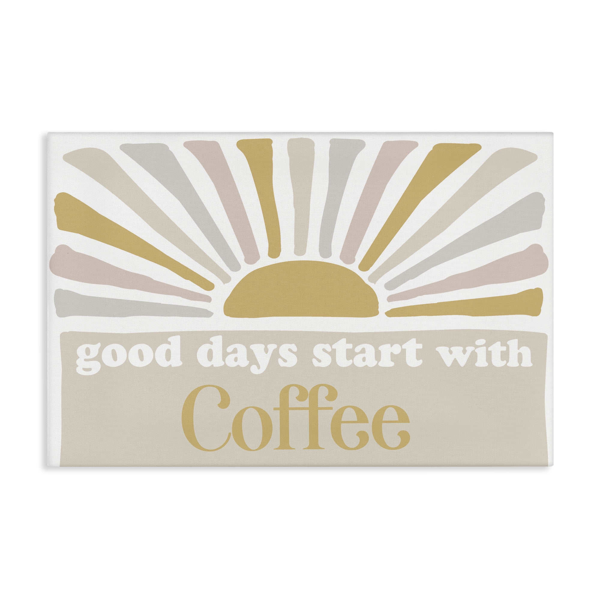 Stupell Industries Good Days Coffee Landscape Painting Gallery Wrapped Canvas Art Print Wall Art, 30 x 20