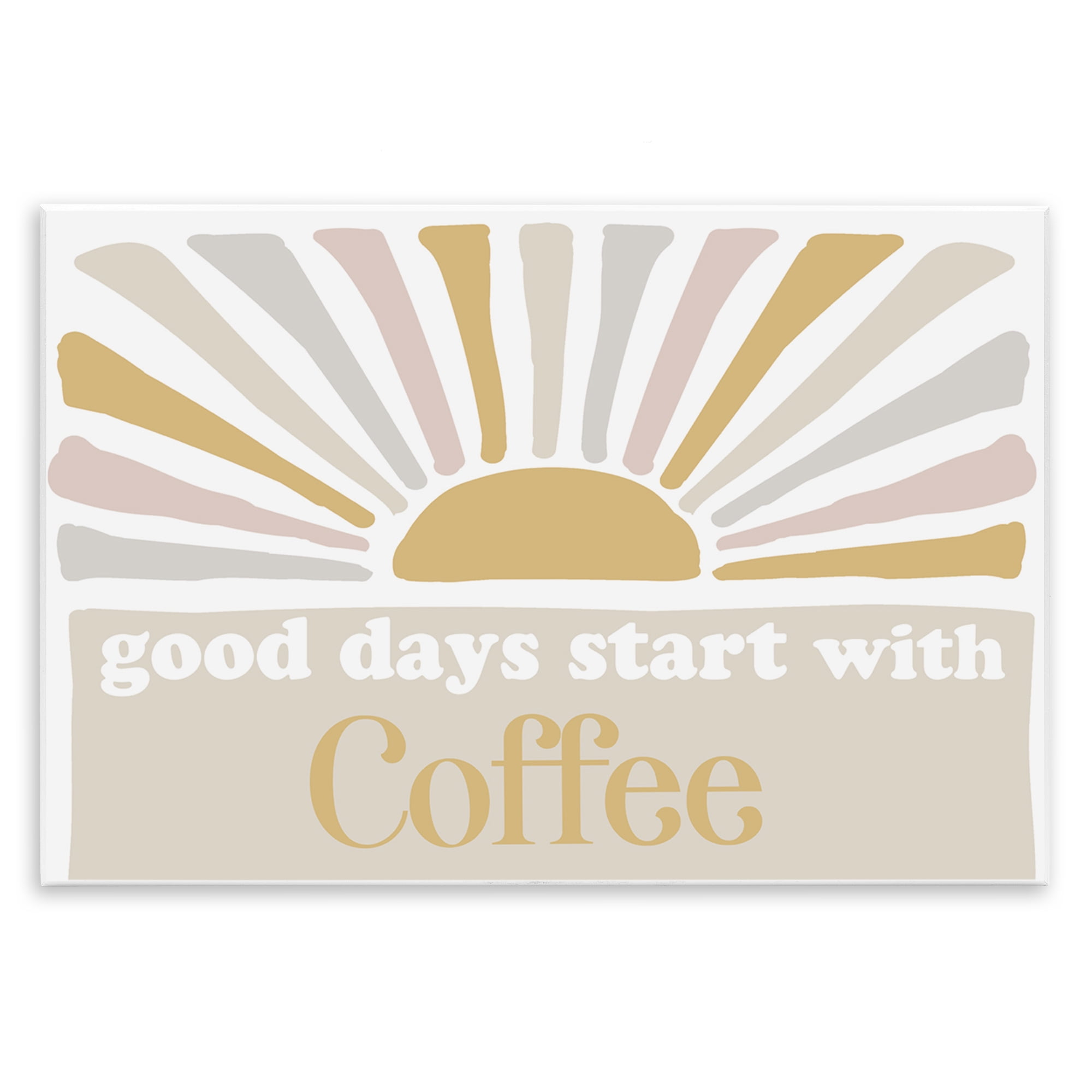 Stupell Industries Good Days Coffee Landscape Painting Unframed Art Print Wall Art, 19 x 13