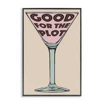 Stupell Industries Good For The Plot Cocktail Food & Beverage Painting Black Framed Art Print Wall Art, 12 x 18