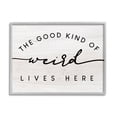 thumbnail image 1 of Stupell Industries Good Kind of Weird Lives Here Greeting Phrase, 14 x 11, Design by Daphne Polselli, 1 of 7