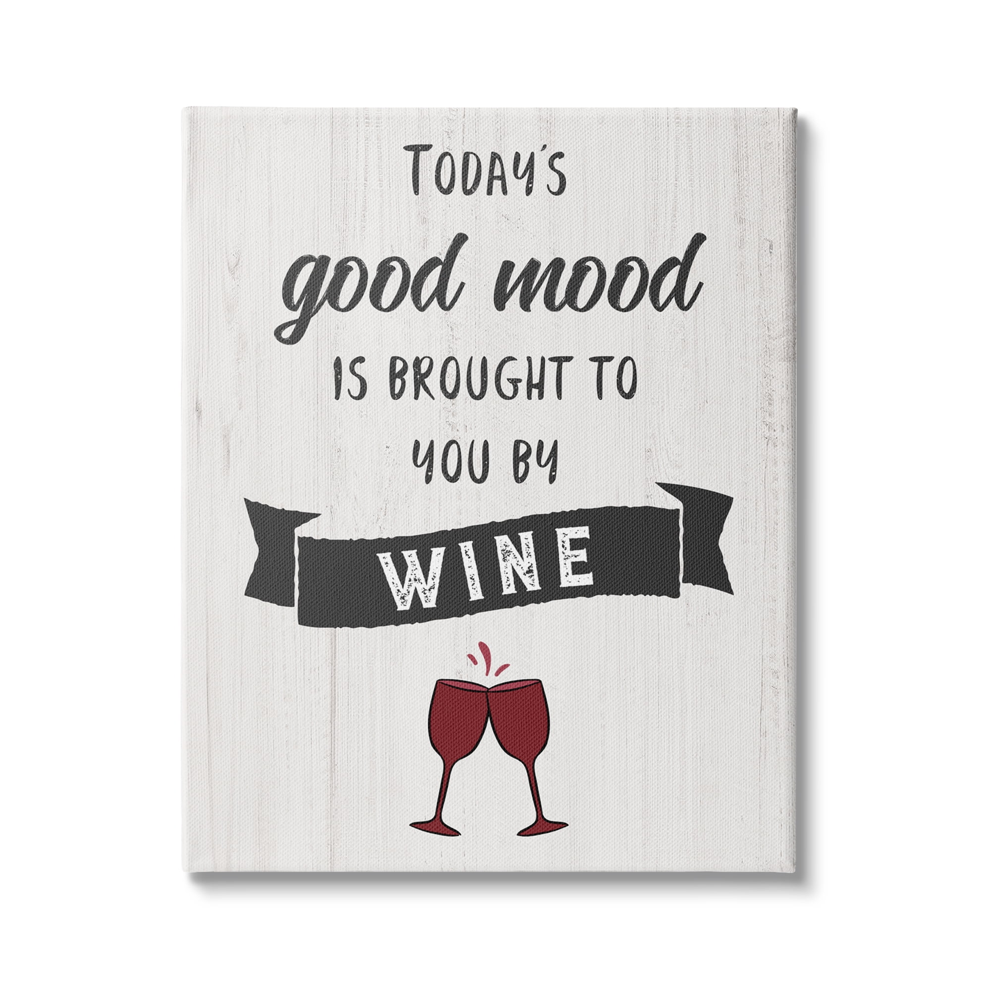 Stupell Industries Good Mood By Wine Funny Phrase Alcohol Humor, 24 x 30, Design by CAD Designs