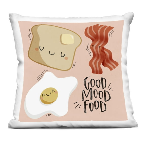 Stupell Industries Good Mood Food Breakfast Design by Sarah Hickman Throw Pillow