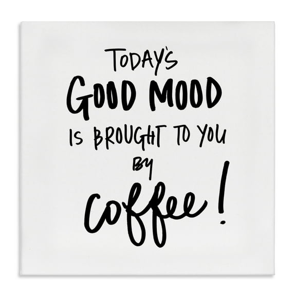 Stupell Industries Good Mood by Coffee Food & Beverage Painting Wrapped Canvas Art Print Wall Art, 17 x 17