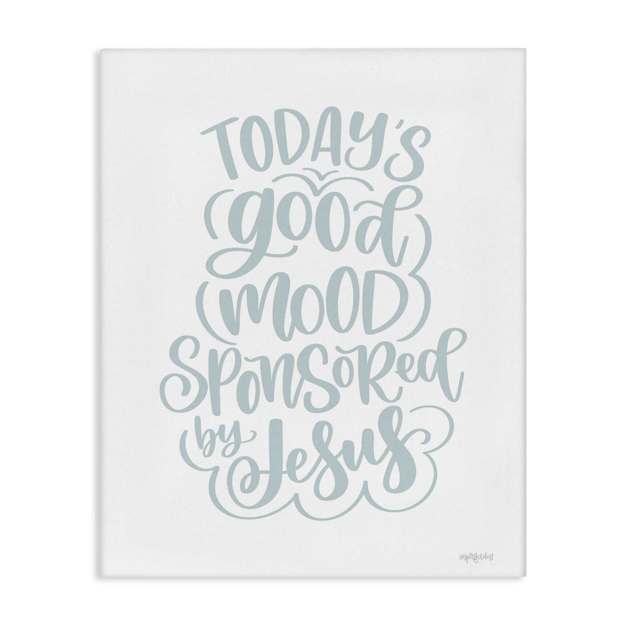 Stupell Industries Good Mood by Jesus Religious Painting Gallery Wrapped Canvas Art Print Wall Art, 24 x 30