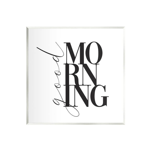 Stupell Industries Good Morning Modern Text Graphic Art Unframed Art Print Wall Art, Design by Alison Petrie