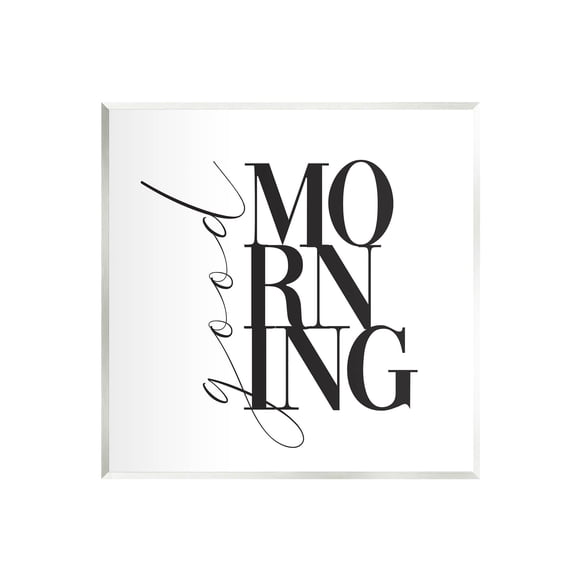 Stupell Industries Good Morning Modern Text Graphic Art Unframed Art Print Wall Art, Design by Alison Petrie