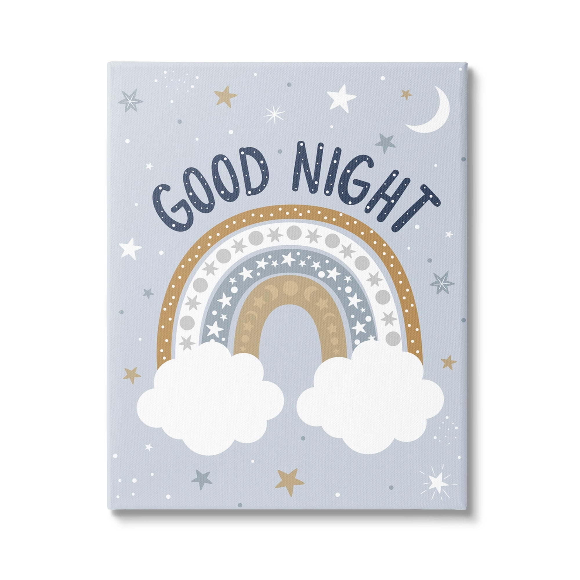 Stupell Industries Good Night Astronomical Rainbow Outer Space Symbol Stripes,16 x 20, Design by Ilis Aviles