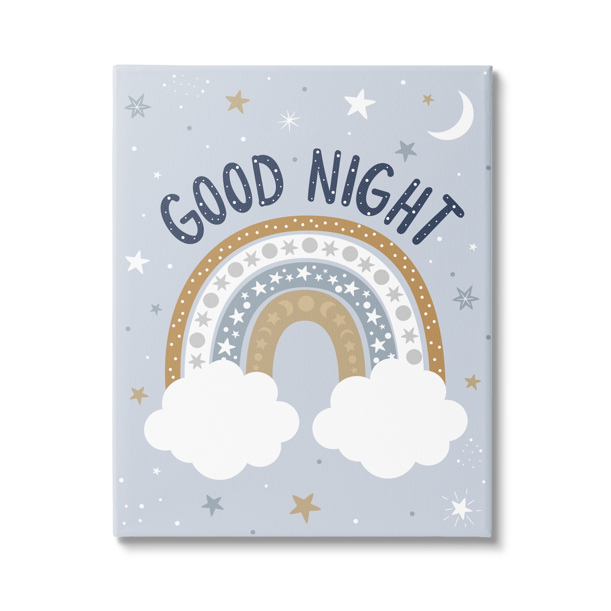 Stupell Industries Good Night Astronomical Rainbow Outer Space Symbol Stripes,36 x 48, Design by Ilis Aviles