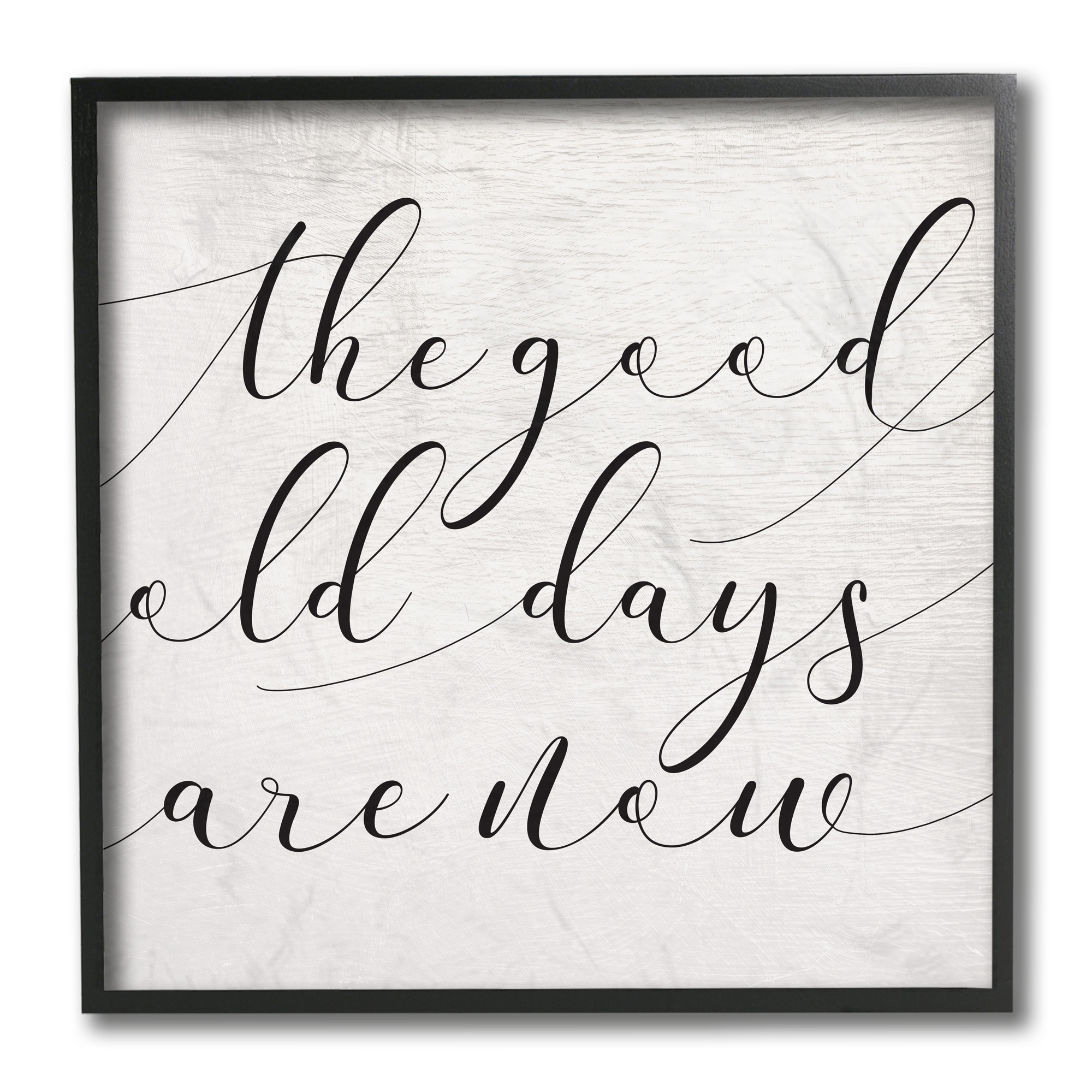 Stupell Industries Good Old Days Are Now Phrase Home Memories Design Black Framed, 12 x 12, Design by Daphne Polselli