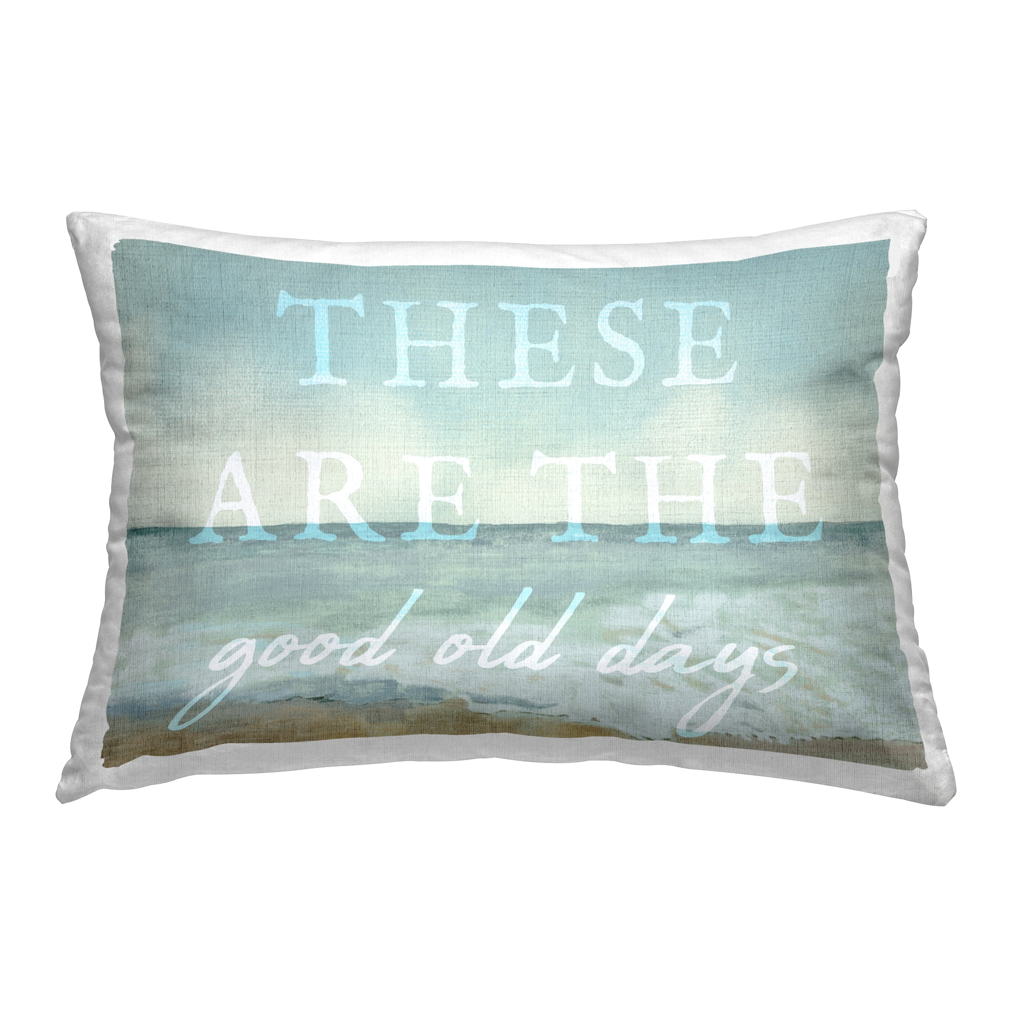 Stupell Industries Good Old Days Beach Decorative Printed Throw Pillow, 14 x 20