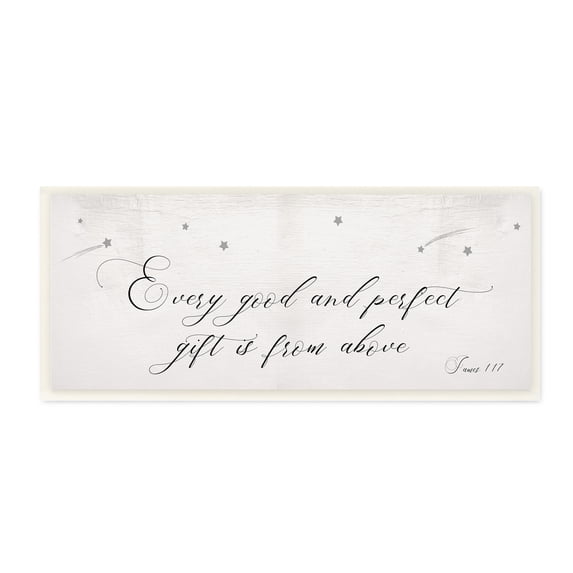 Stupell Industries Good Perfect Gift From Above Sentiment Shooting Stars, 7 x 17, Designed by Daphne Polselli