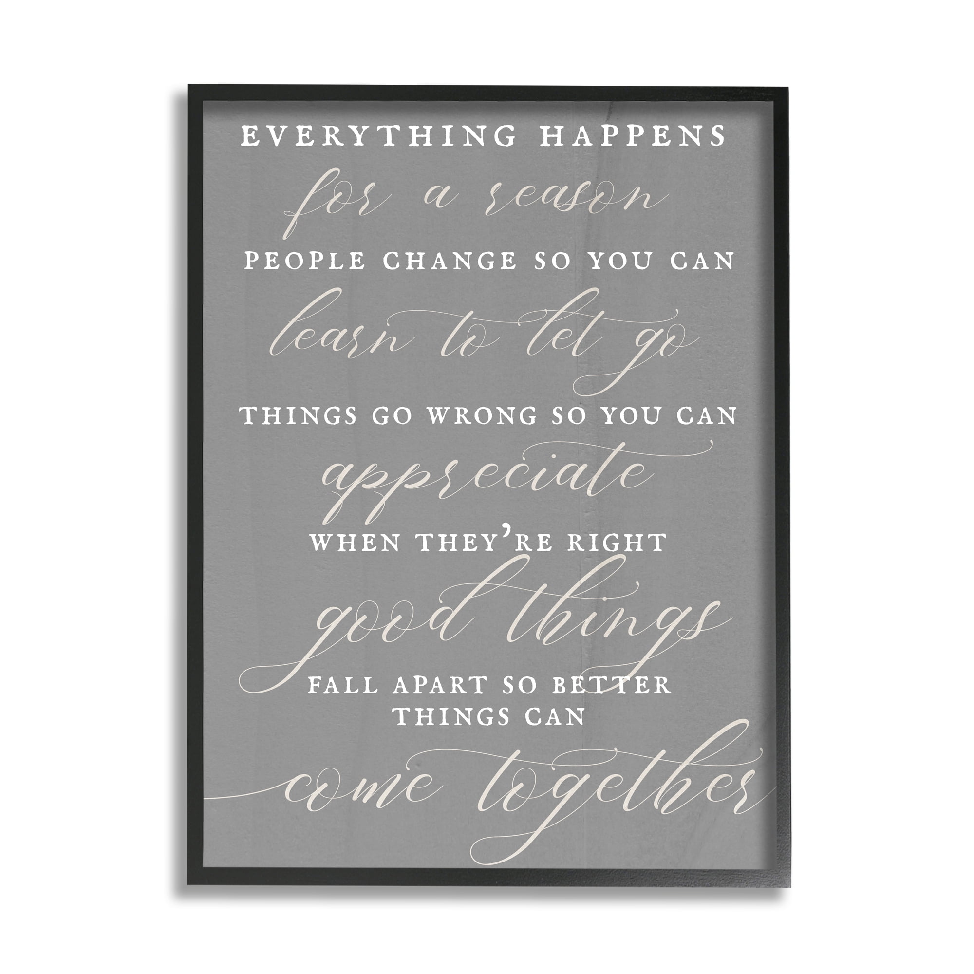 Stupell Industries Good Things Fall Apart Motivational Phrase Soft Calligraphy, 11 x 14, Design by Daphne Polselli