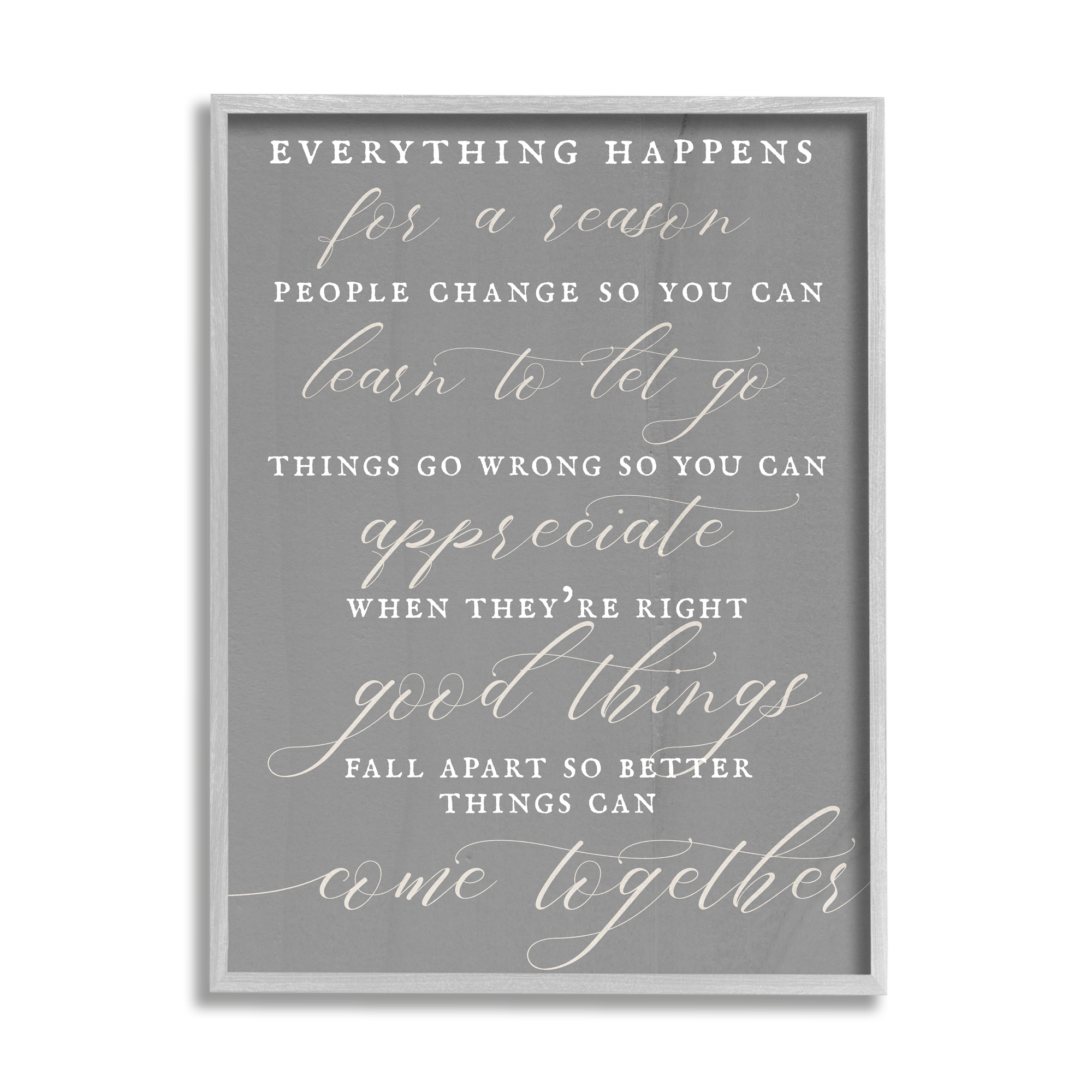 Stupell Industries Good Things Fall Apart Motivational Phrase Soft Calligraphy, 11 x 14, Design by Daphne Polselli