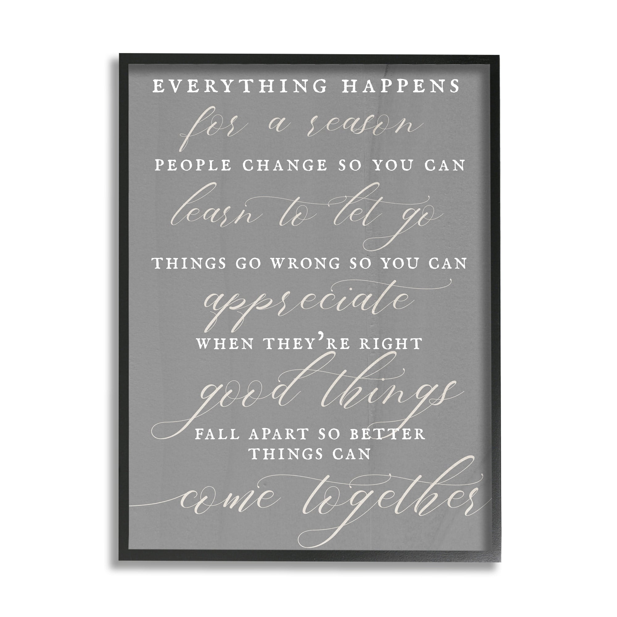 Stupell Industries Good Things Fall Apart Motivational Phrase Soft Calligraphy, 24 x 30, Design by Daphne Polselli