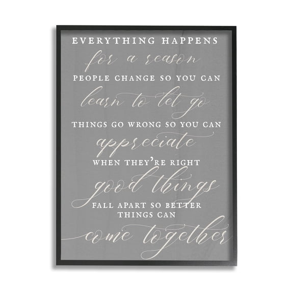 Stupell Industries Good Things Fall Apart Motivational Phrase Soft Calligraphy, 24 x 30, Design by Daphne Polselli
