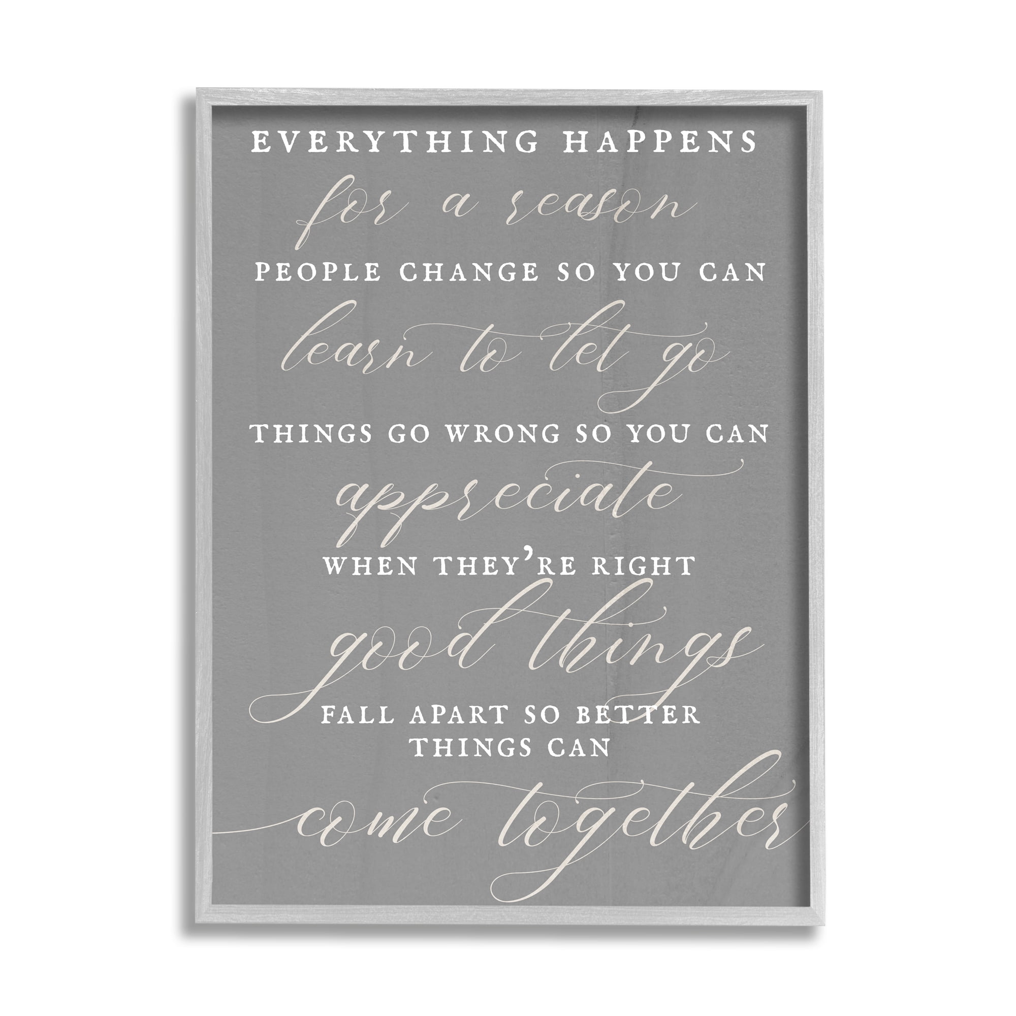 Stupell Industries Good Things Fall Apart Motivational Phrase Soft Calligraphy, 24 x 30, Design by Daphne Polselli