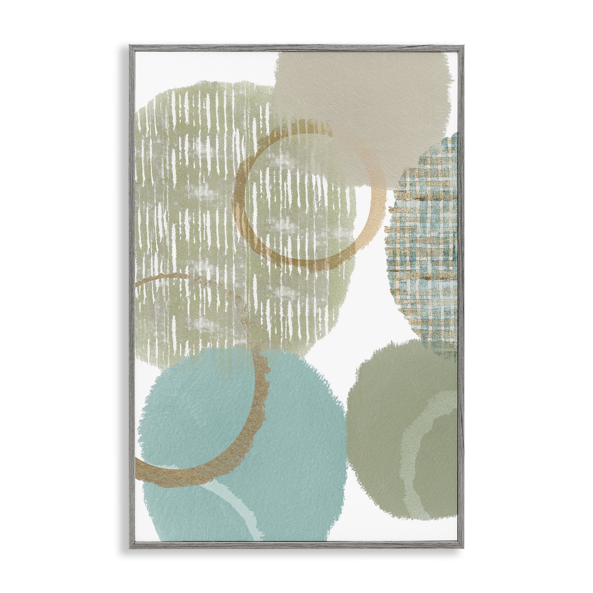 Stupell Industries Good Times Abstract Shapes Abstract Painting Gray Framed Art Print Wall Art, 20 x 30