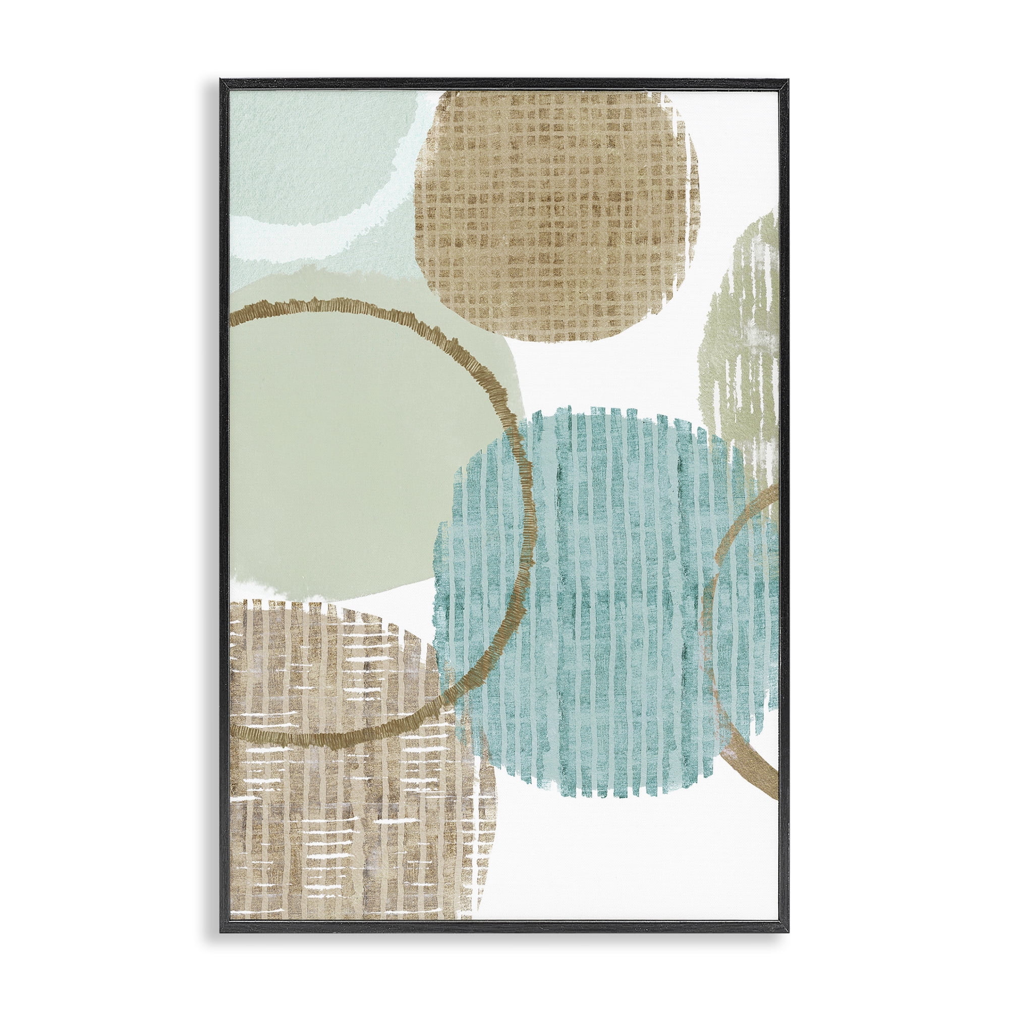 Stupell Industries Good Times Ahead Shapes Abstract Painting Black Framed Art Print Wall Art, 16 x 24