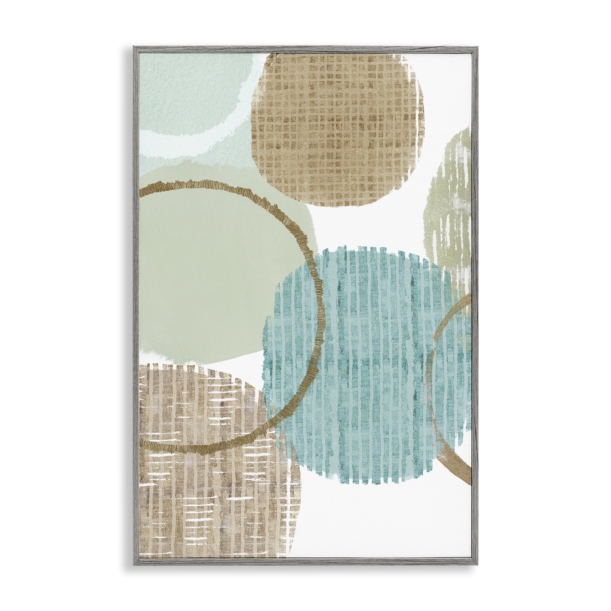 Stupell Industries Good Times Ahead Shapes Abstract Painting Gray Framed Art Print Wall Art, 16 x 24