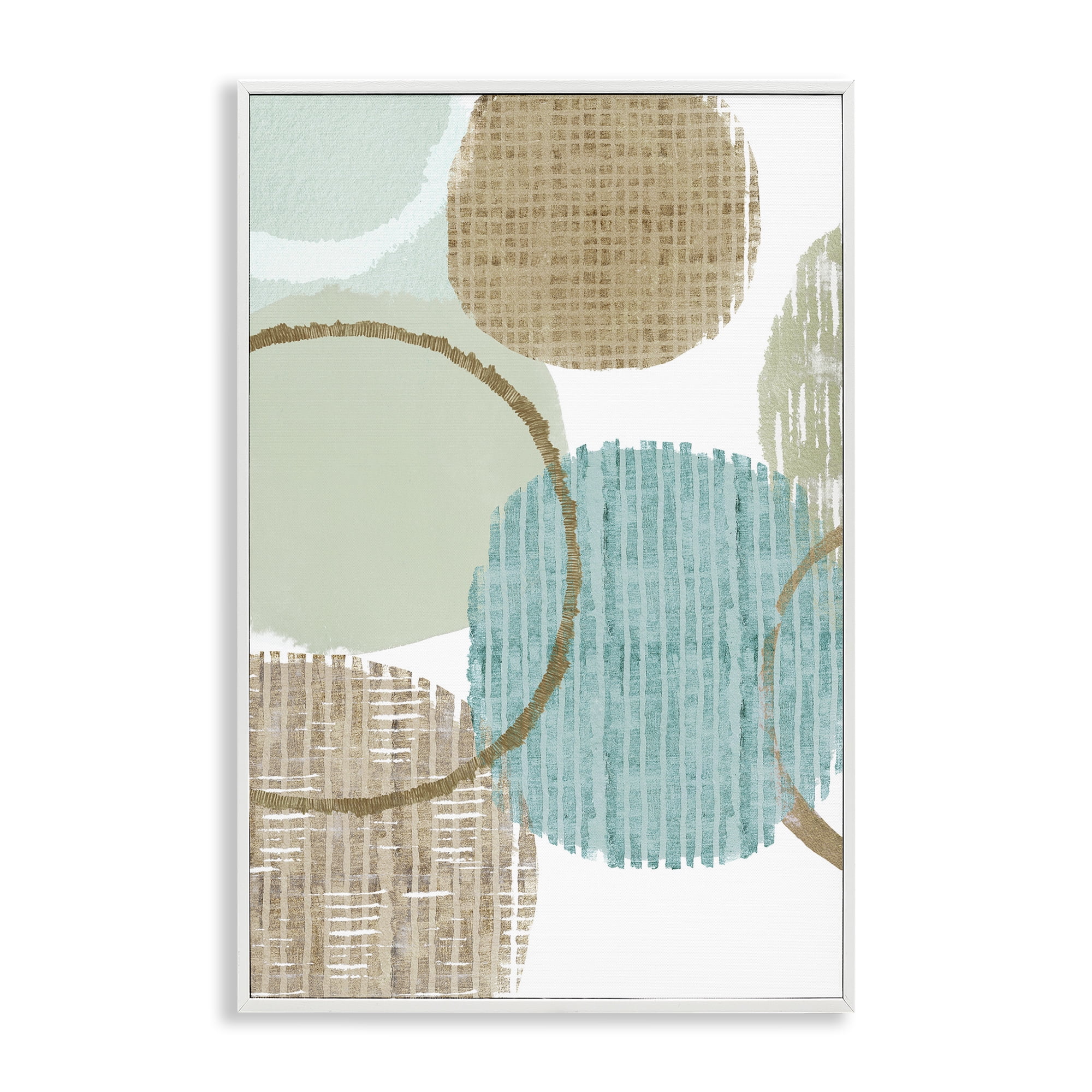 Stupell Industries Good Times Ahead Shapes Abstract Painting White Framed Art Print Wall Art, 20 x 30