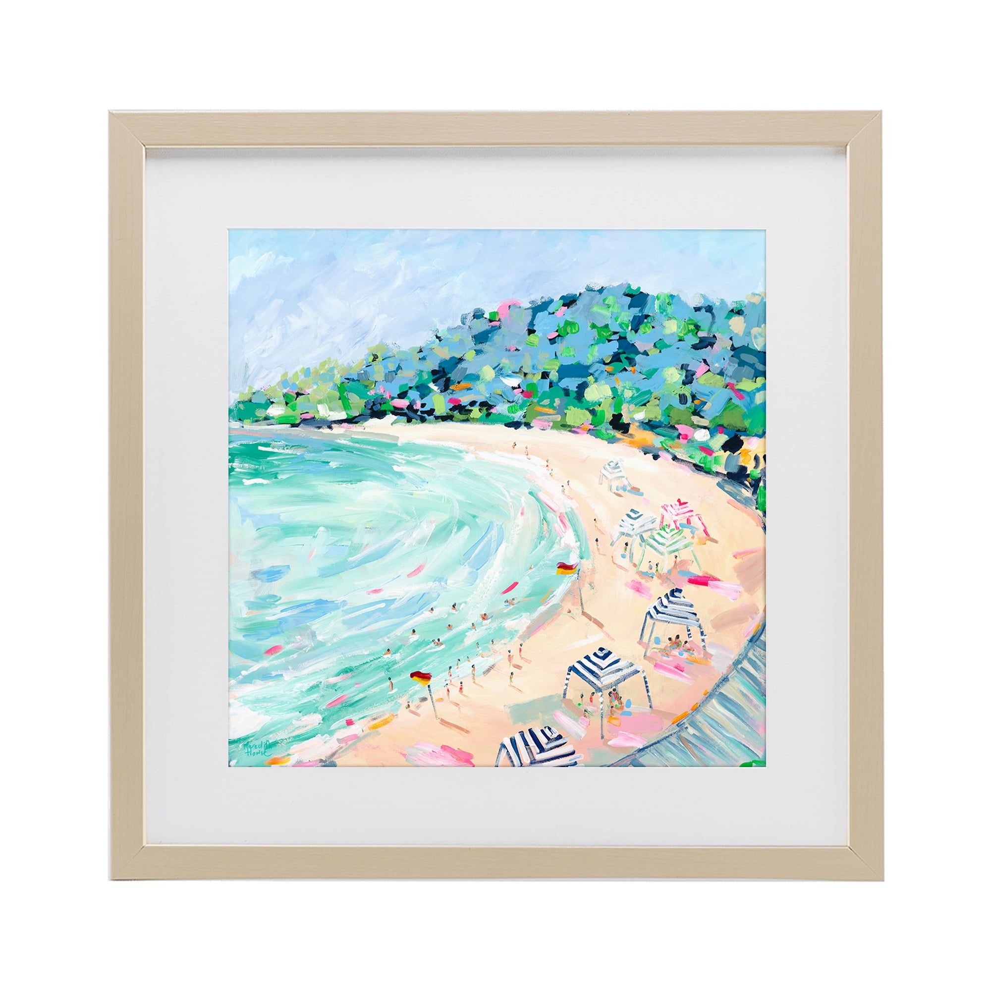 Stupell Industries Good Times Noosa Beach Birch Framed Print Under Glass, design by Meredith Howse