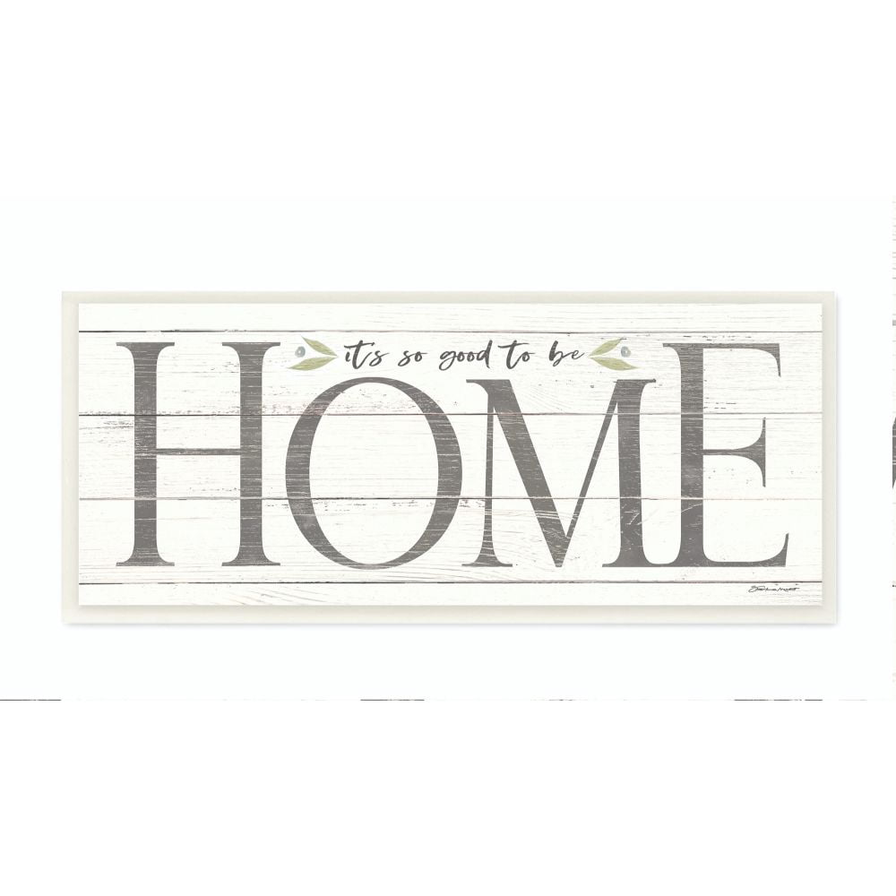 Stupell Industries Good To Be Home Family Inspirational Word Textured Wood Design Wall Plaque Art by Stephanie Workman Marrott