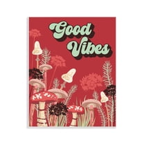Stupell Industries Good Vibes Mushrooms Botanical & Floral Painting Unframed Art Print Wall Art, 11 x 14
