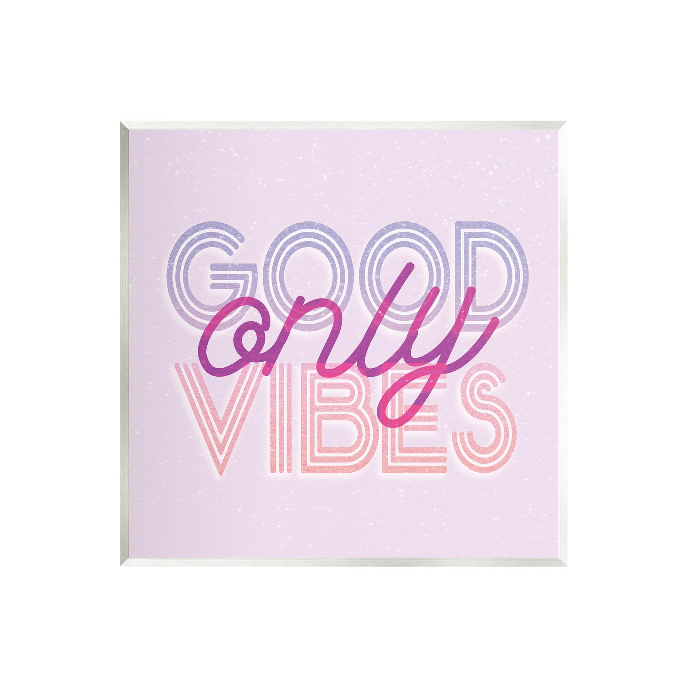 Good Vibes Only Retro Text 12" Wood Wall Art