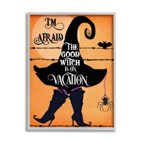 Stupell Industries Good Witch On Vacation Fun Festive Halloween Fantasy, 16 x 20, Designed by Jill Meyer