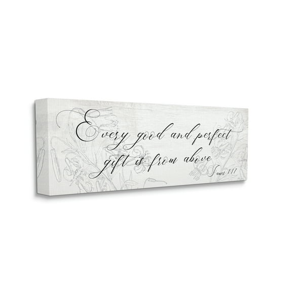 Stupell Industries Good and Perfect Gift From Above Proverbs James 1:17,20 x 48,Designed by Daphne Polselli