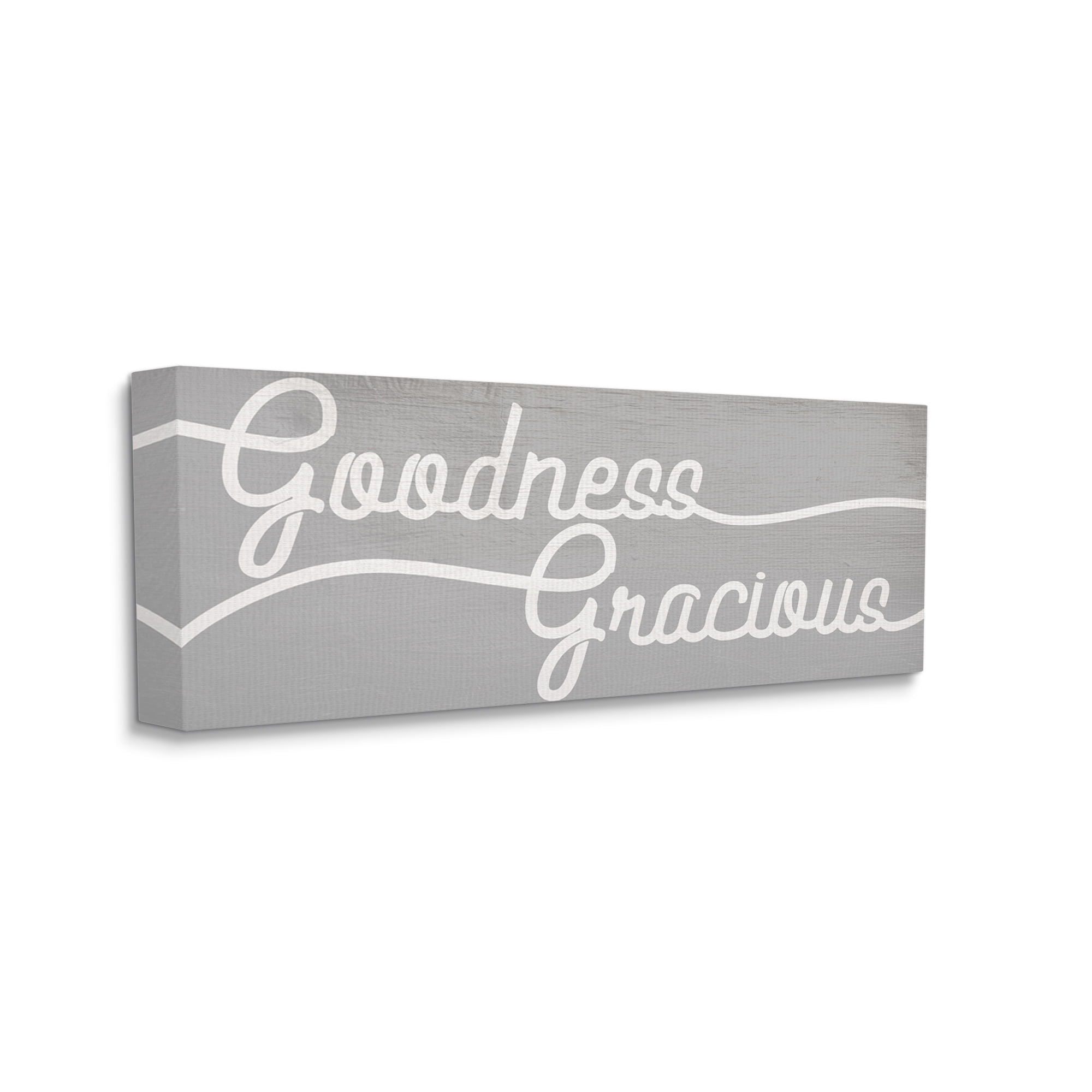 Stupell Industries Goodness Gracious Expression Charming Country Family Phrase Typography Painting Gallery Wrapped Canvas Print Wall Art, 13 x 30