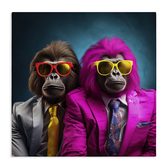 Stupell Industries Eclectic Gorillas in Suits Canvas Art, 36 x 36, by Irena Orlov