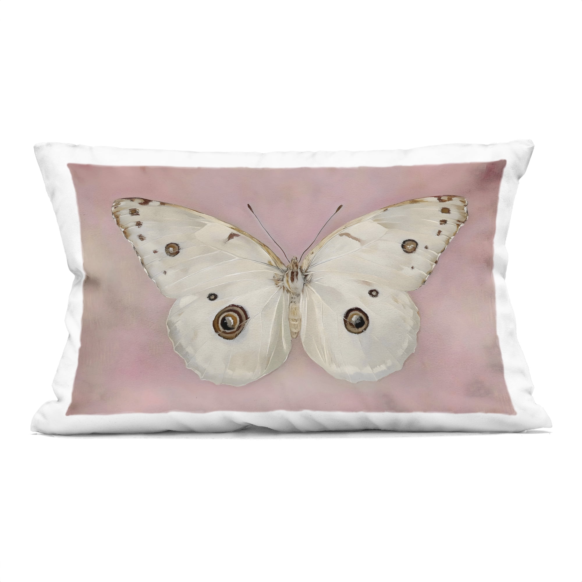 Stupell Industries Gossamer Butterfly on Blush Background Decorative Printed Throw Pillow, design by Arlington Prints, 14 x 7 x 20