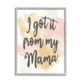thumbnail image 1 of Stupell Industries Got It From My Mama Watercolor Effect Calligraphy Framed Wall Art, 24 x 30, Design by Kim Allen, 1 of 5