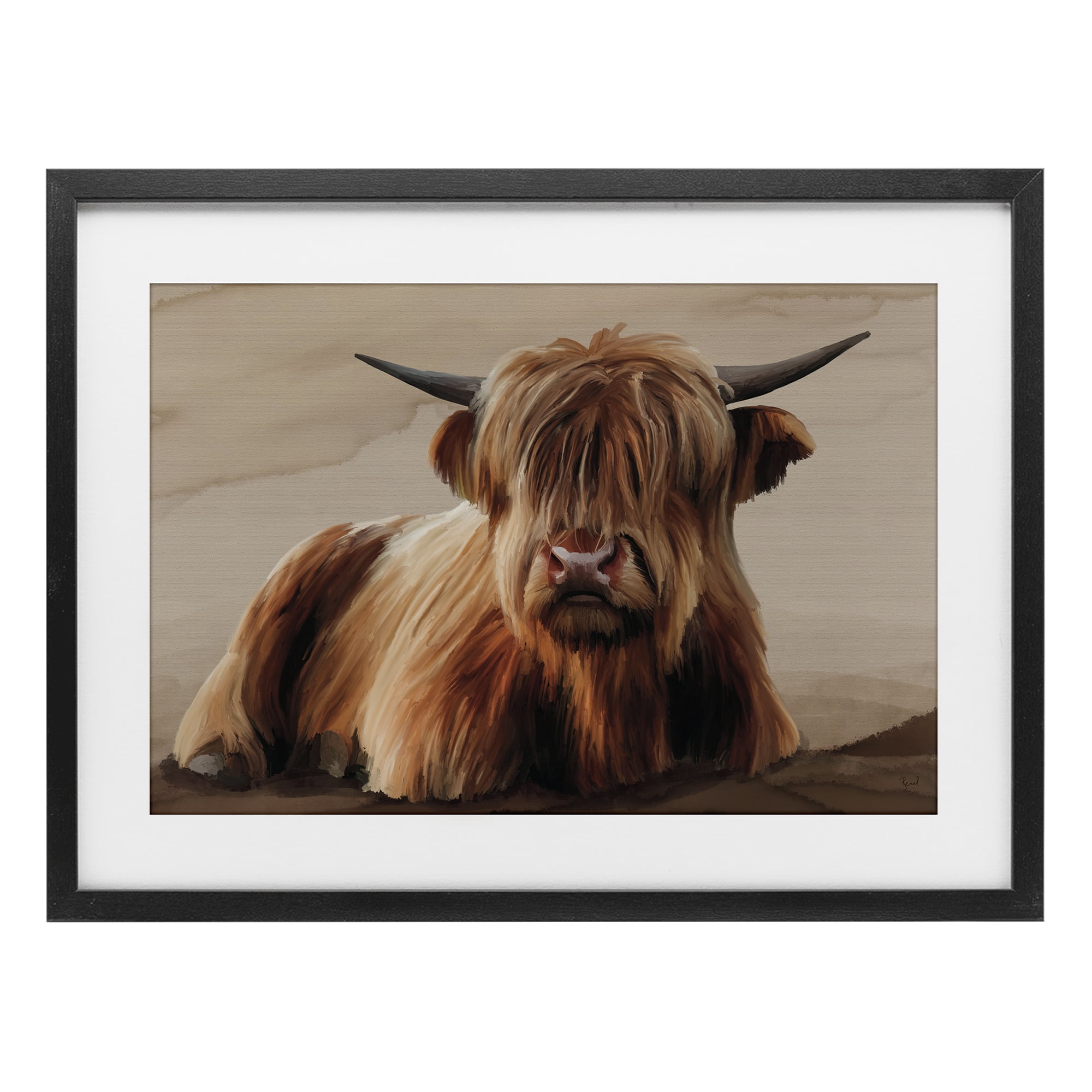 Stupell Industries Got My Hair Done Cattle Black Framed Print Under Glass, design by Renel Peters