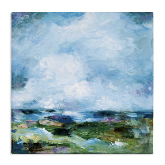 Stupell Industries Got The Blues Abstract Canvas Wall Art design by Wani Pasion, 17 x 17