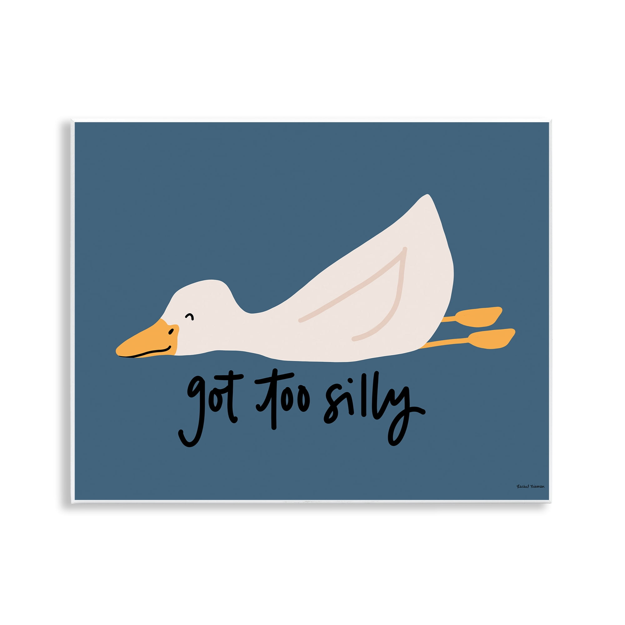 Stupell Industries Got Too Silly Duck Wall Plaque Art, design by Rachel Nieman