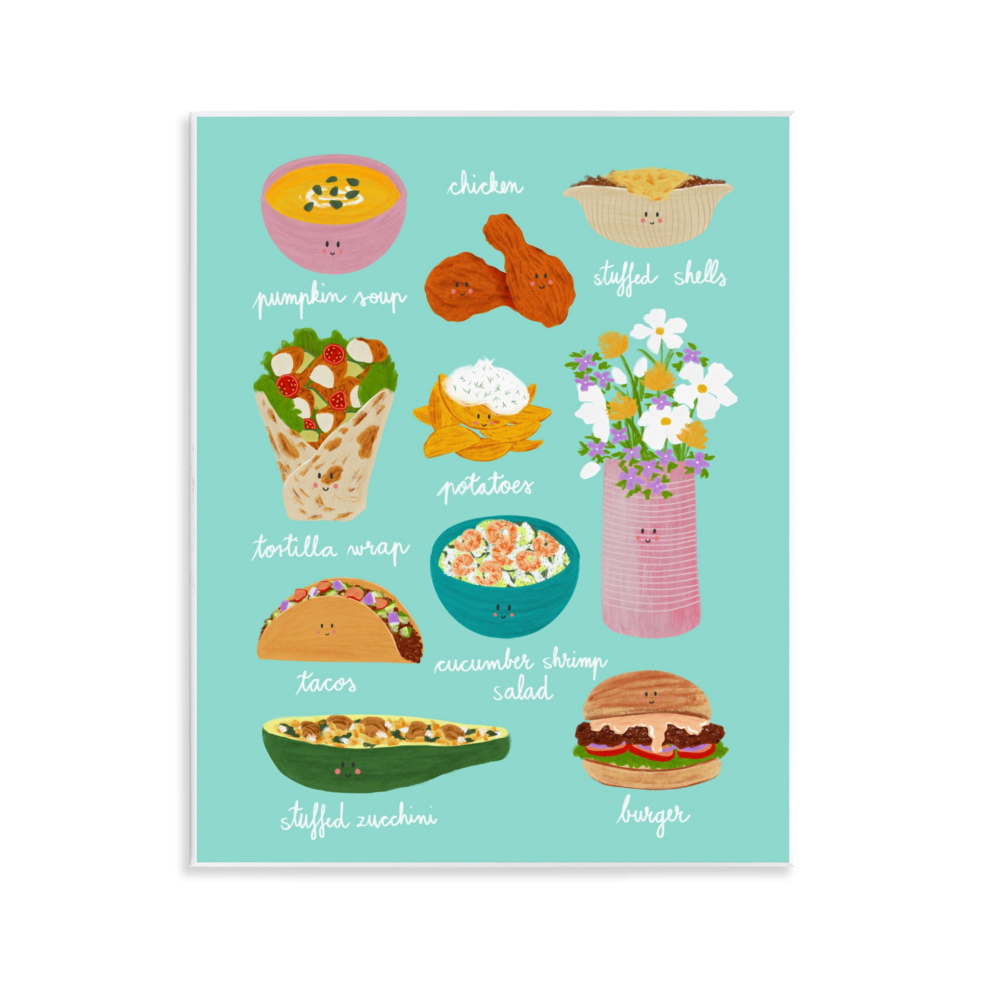Stupell Industries Gourmet Lunch Food Collection Wall Plaque Art, design by Metka Hiti