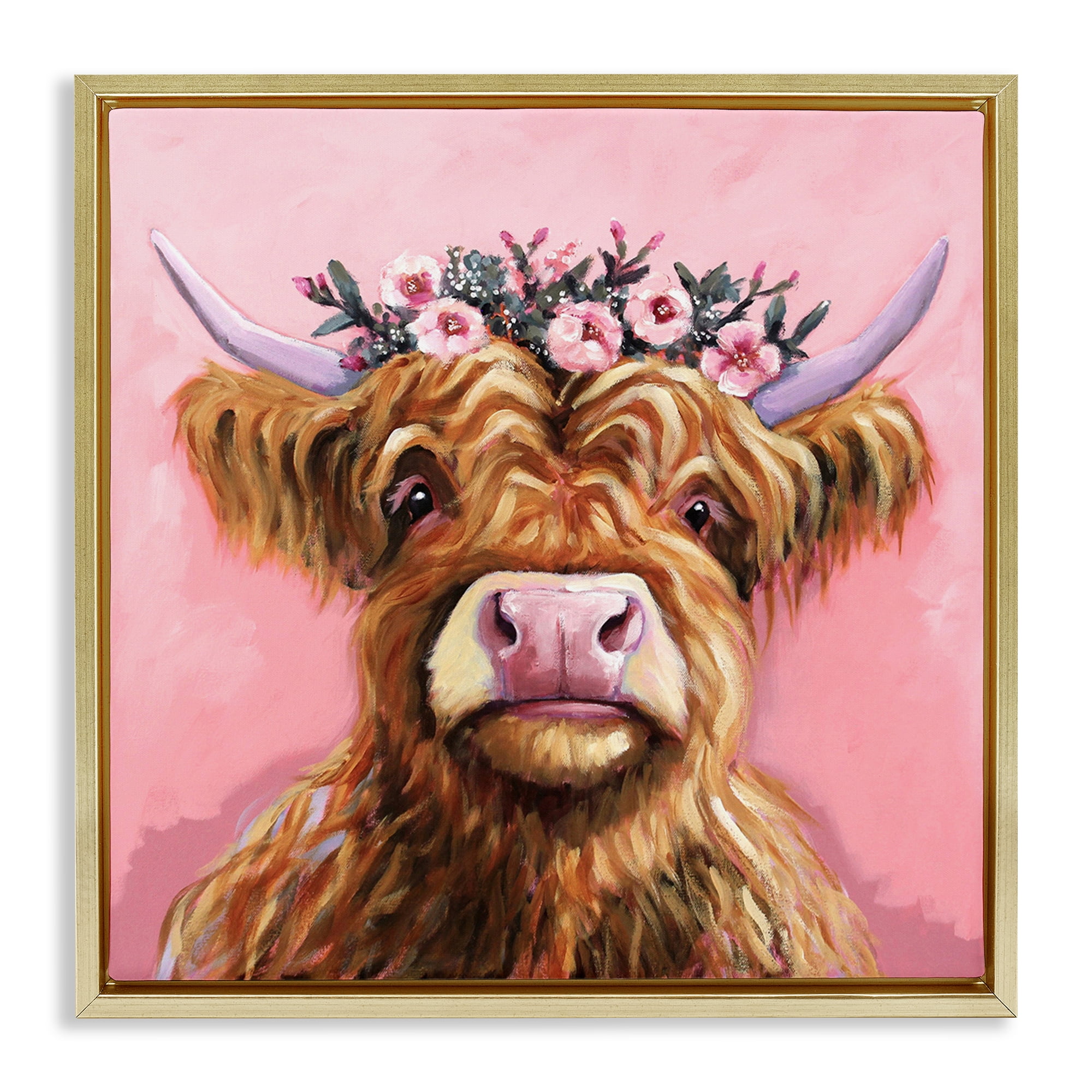 Stupell Industries Grace Of The Glen Gold Framed Floater Canvas Wall Art, design by Lucia Stewart