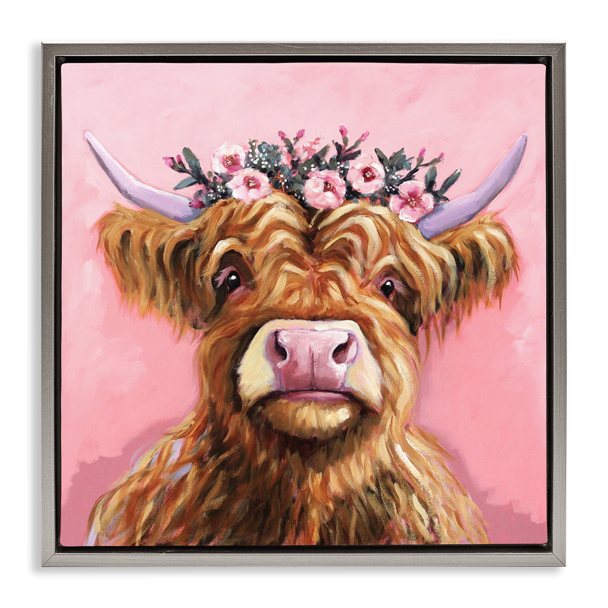 Stupell Industries Grace Of The Glen Gray Framed Floater Canvas Wall Art, design by Lucia Stewart