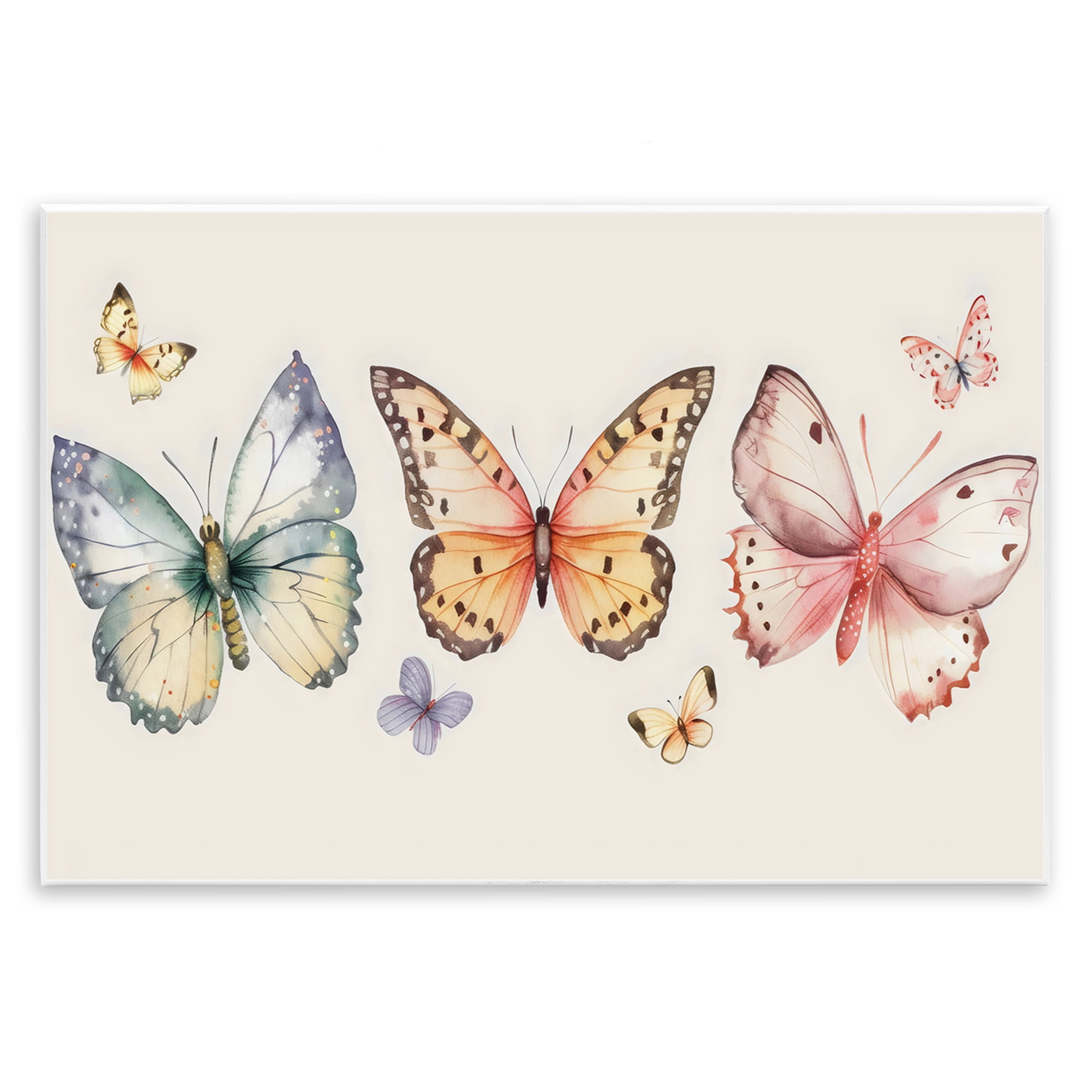 Stupell Industries Graceful Butterfly Trio Wall Plaque Art, design by Creative Studio
