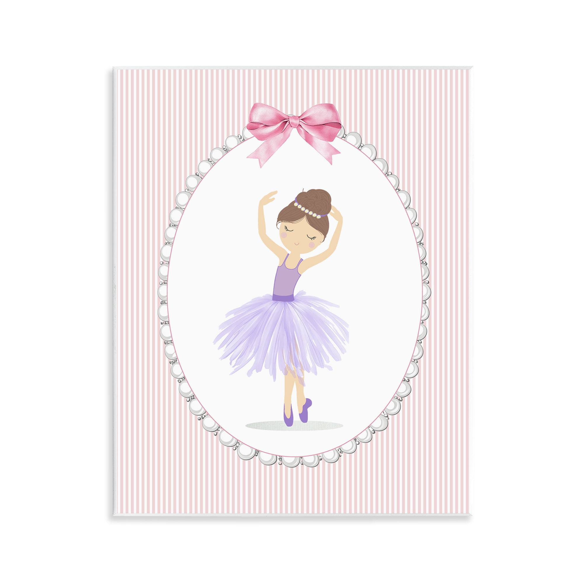 Stupell Industries Graceful Dance on Stripes Wall Plaque Art, design by Christine Simpson Art