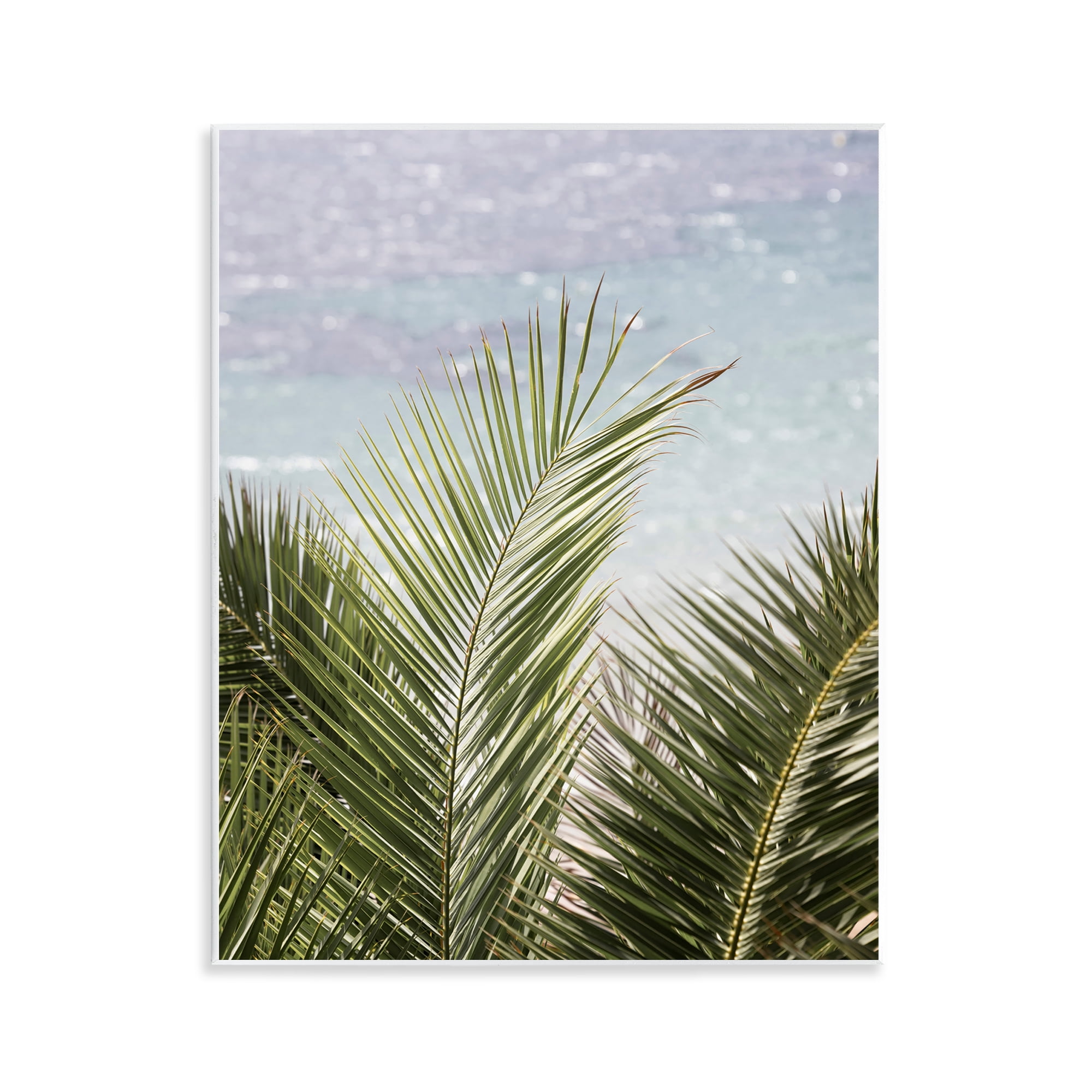 Stupell Industries Graceful Palms by Sea Nautical & Beach Photography Unframed Art Print Wall Art, 11 x 14