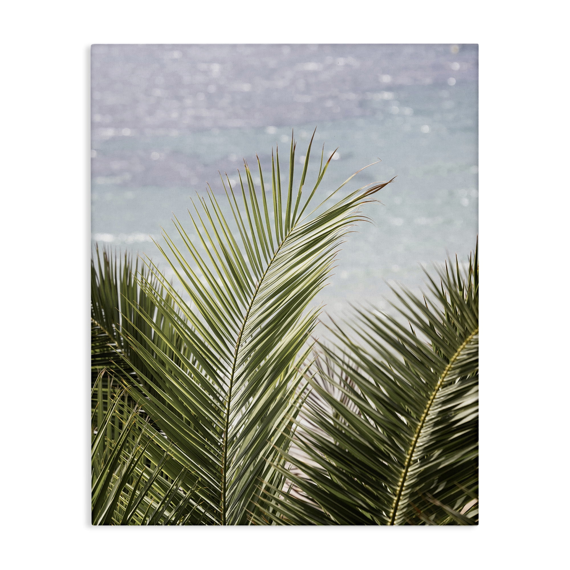 Stupell Industries Graceful Palms by Sea Nautical & Beach Photography Wrapped Canvas Art Print Wall Art, 36 x 48
